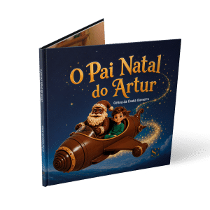 MockUp O Pai Natal do Artur livro aberto