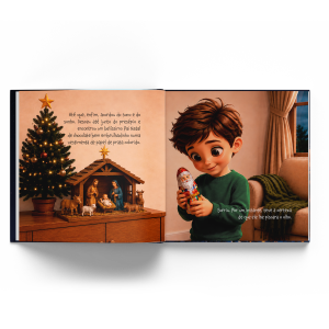 Mockup O Pai Natal do Artur - livro aberto página 11-12